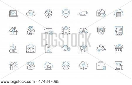 Collecting Line Icons Collection. Numismatics, Antiques, Philately, Artifacts, Memorabilia, Autograp