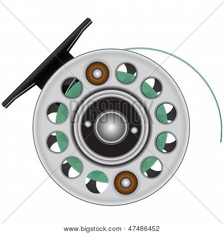 Fly Reel With Fishing Line