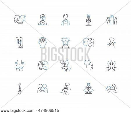 Educational Attainment Line Icons Collection. Knowledge, Learning, Intelligence, Achievement, Litera
