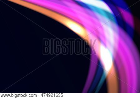 Dynamic Light Motion, Light Trail, High Speed Effect, Traffic Motion. Light Motion Effect, Slow Shut