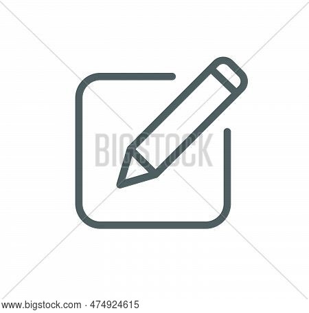 Sign Up Icon. Edit Icon. Edit Document Icon. Sign Up Button. Isolated Edit Text Icon Vector.