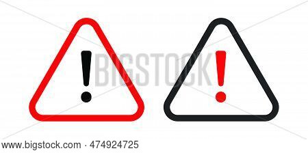 Caution Sign. Danger Warning Alert Triangle Attention Sign. Risk Vector Symbol. Exclamation Mark. Se
