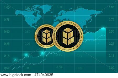 Bancor-bnt Crypto Images. 3d Illustration. Bancor Coin Logo