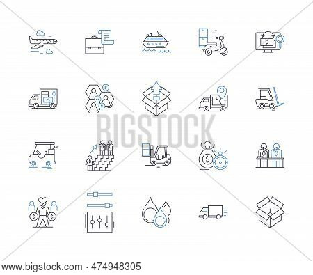 Customer Service Line Icons Collection. Satisfaction, Communication, Support, Courtesy, Assistance, 