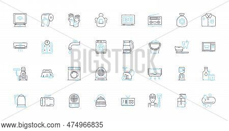 Table Design Linear Icons Set. Minimalist, Modern, Contemporary, Rustic, Industrial, Scandinavian, M