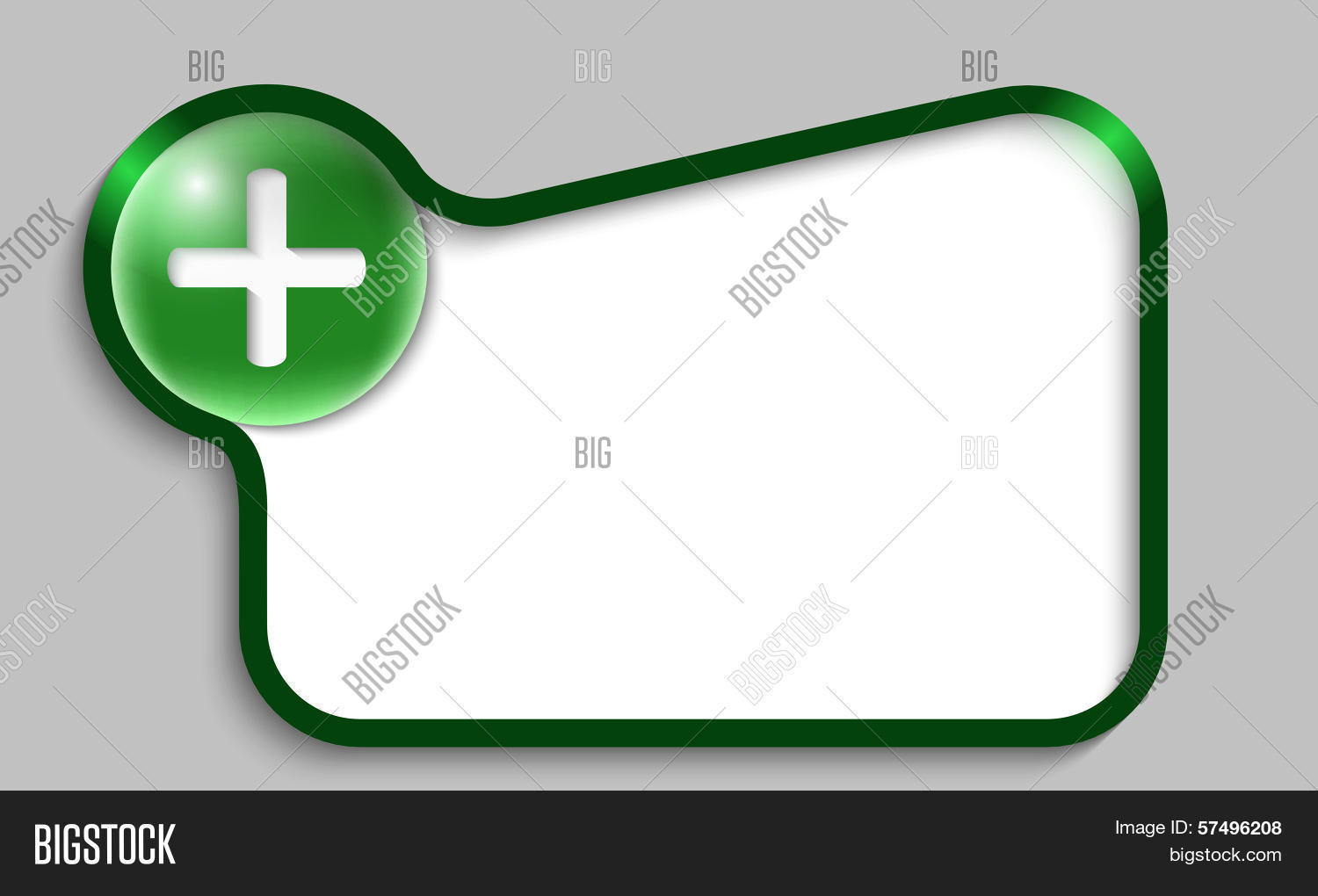 Green Text Box Plus Vector & Photo (Free Trial) | Bigstock