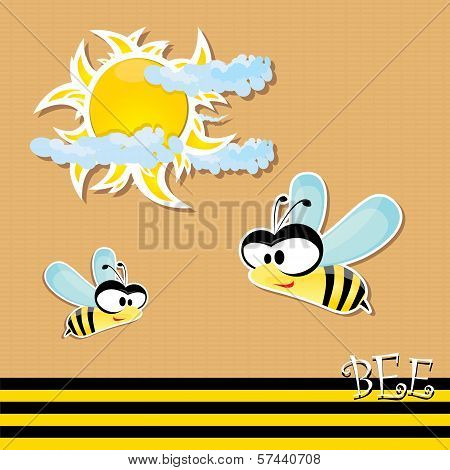 vector bee icon. vector illustration.