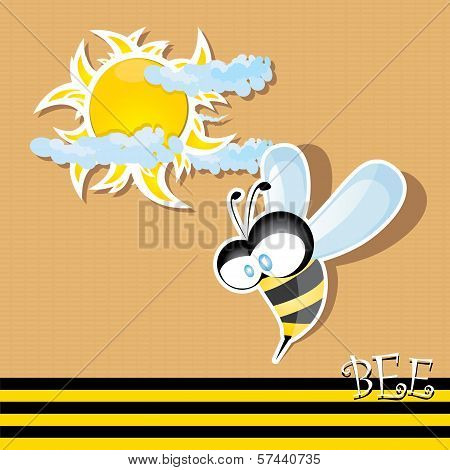 vector bee icon. vector illustration.
