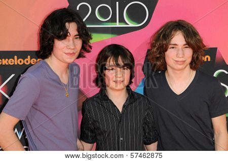 Alex Burnham, Andre Burnham and Forrest Burnham at the Nickelodeon's 23rd Annual Kids' Choice Awards, UCLA's Pauley Pavilion, Westwood, CA 03-27-10