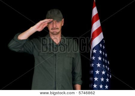 Mann mittleren Alters, Soldat