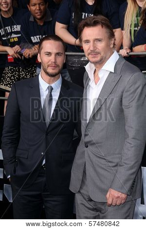 Taylor Kitsch, Liam Neeson at the 