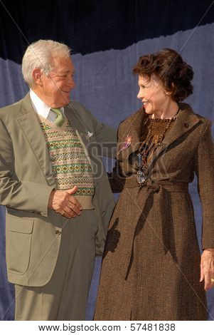 Jack Larson and Leslie Caron at the star ceremoney for Leslie Caron into the Hollywood Walk of Fame, Hollywood, CA. 12-08-09