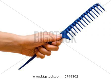 Mão segurando o punho Rake