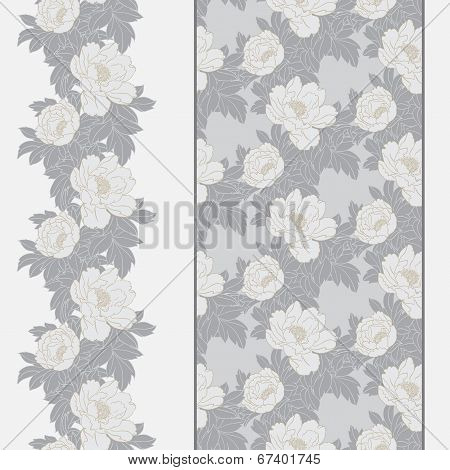 Floral seamless border