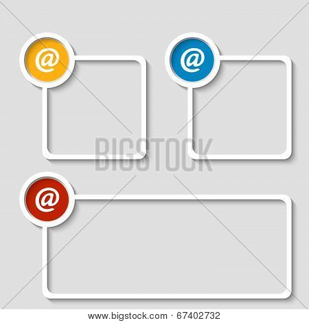 Gray Frame For Any Text With  Email Smbol