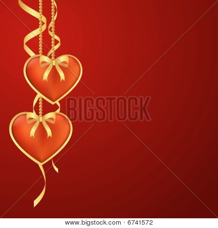 Dvě srdce Valentine pozadí