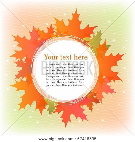 Abstract Autumn Leaves Background Eps10