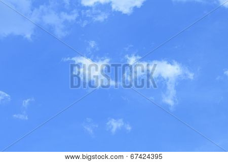 White Cloud On The Blue Sky