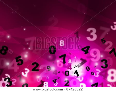 Digital Pink Represents High Tec And Mathematics