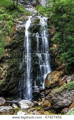 Beautiful Waterfall In Austrian Alps