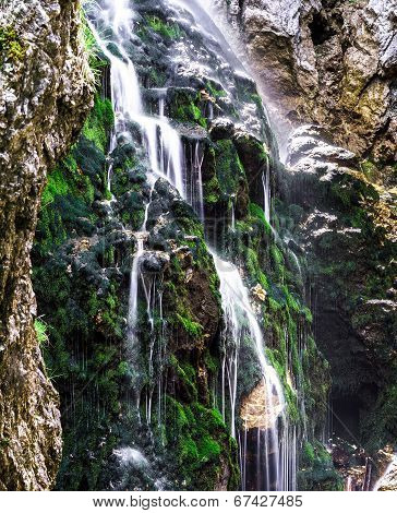 Beautiful Waterfall In Austrian Alps