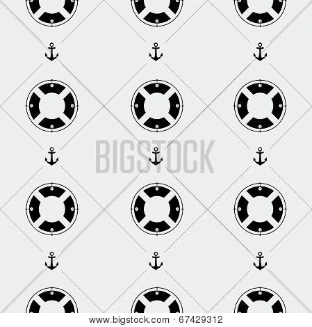 Anchor and lifebuoy pattern