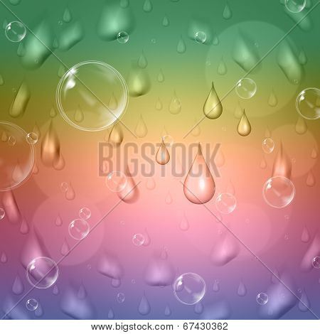 Pastel Color Means Rain Drop And Abstract