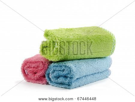 Set Of Rolled Towels