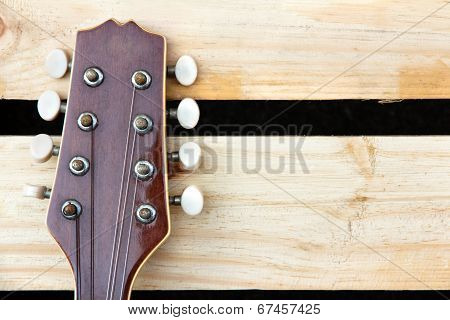 detail of mandolin headstock background concept