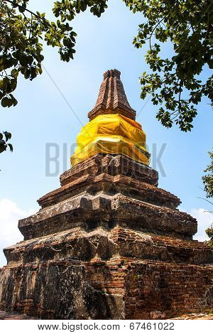 Brothers Pagoda On The Top Of Dang Mountain At Songklha Province, Thailand