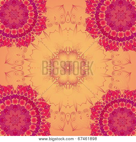 vector delicate lace round pattern