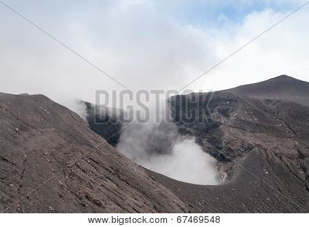 Crater of Volcano Merapi