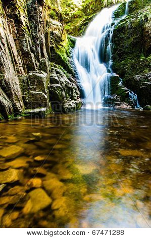 Poland. The Karkonosze National Park (biosphere Reserve) - Kamienczyk Waterfall