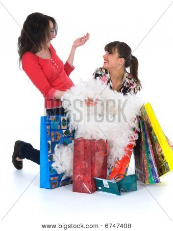 expressive Mädchen einkaufen