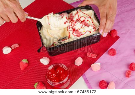 Tucking Into Sweet Food