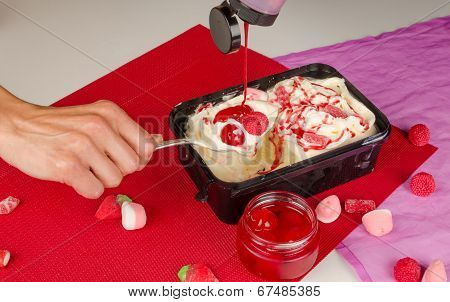 Pouring Syrup