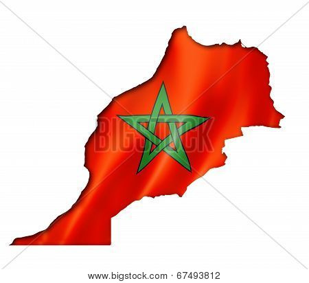 Moroccan Flag Map