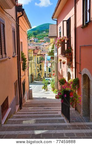 Alleyway. Brienza. Basilicata. Italy.