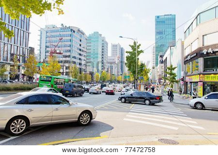 Garosugil in Sinsa-dong,Seoul, Republic of Korea