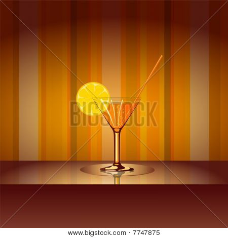 Cocktail met achtergrond