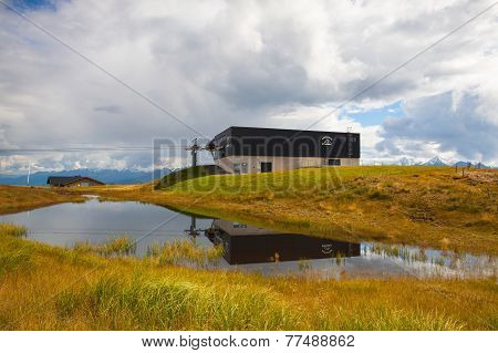 Empty Mountain Ski Resort In Kitzbuhel In Autumn.