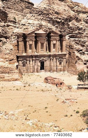 Ancient temple in Petra, Jordan