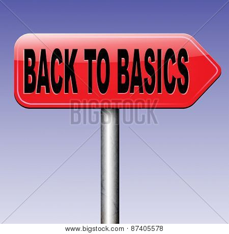Back to basics to the beginning keep it simple and basic primitive simplicity 