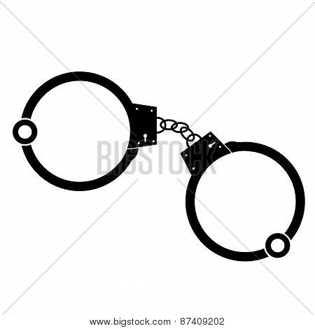 vector simple silhouette of handcuff