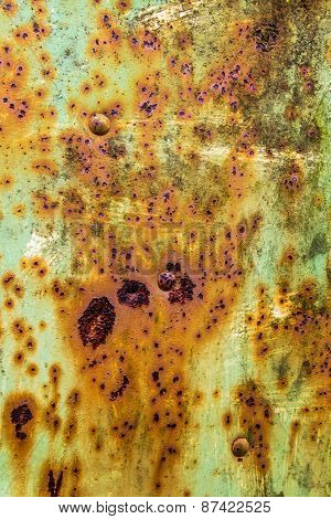 iron with rust traces, symbol of decay, damage, transience