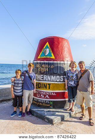 Southernmost Point Marker, Key West,  Usa