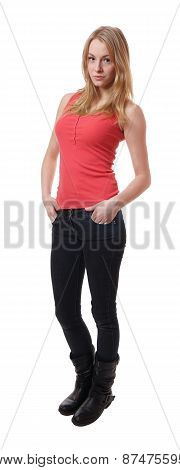 young skinny woman