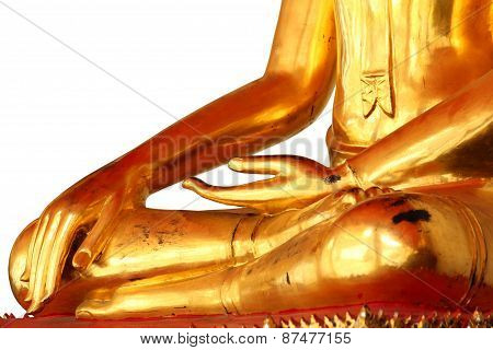 Meditation Buddha Statue Isolated On White Background