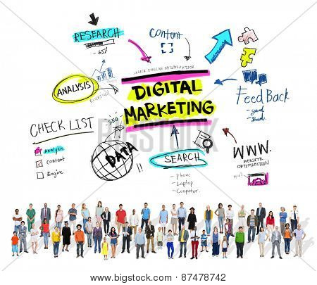 Digital Marketing Branding Strategy Online Media Concept