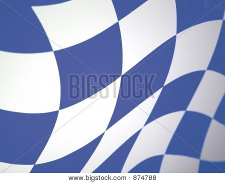 Blå ternet Waving Flag